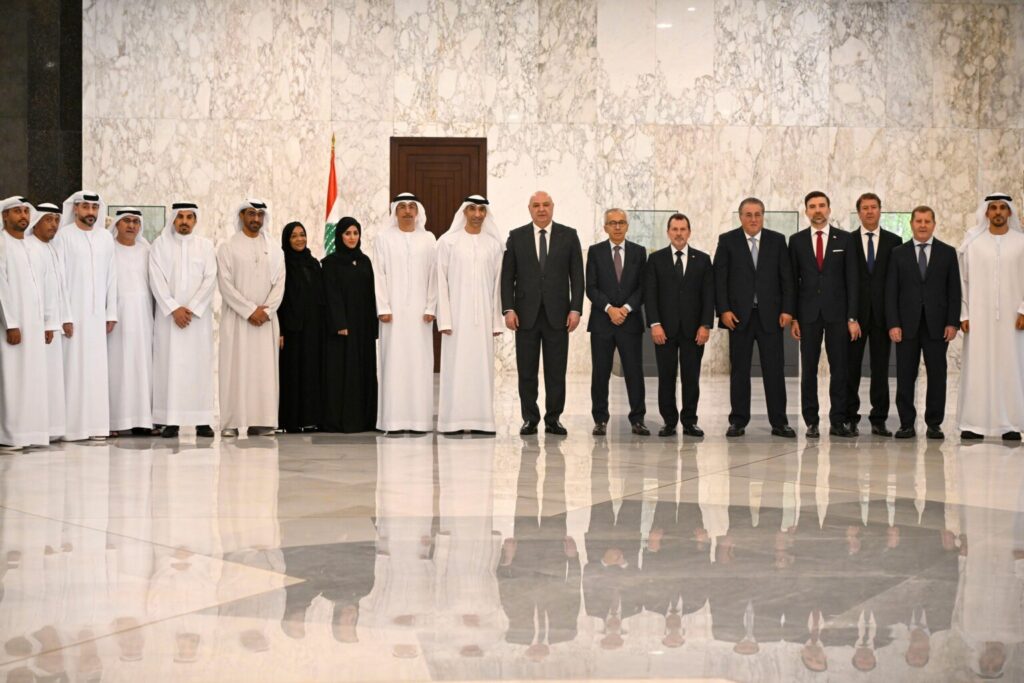 الرئيس اللبناني يستقبل ثاني الزيودي في قصر بعبدا.. ويؤكد حرص بلاده على تعزيز العلاقات التجارية مع الإمارات