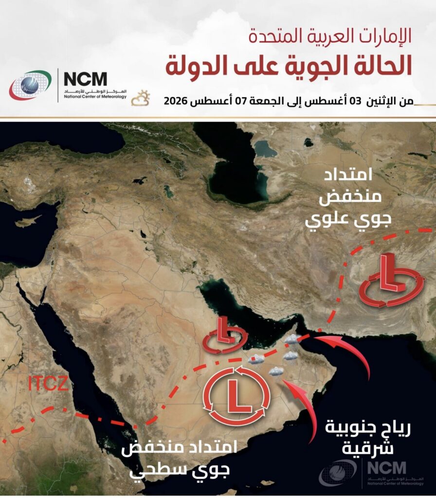 حالة الطقس فى الدولة من اليوم وحتى الجمعة